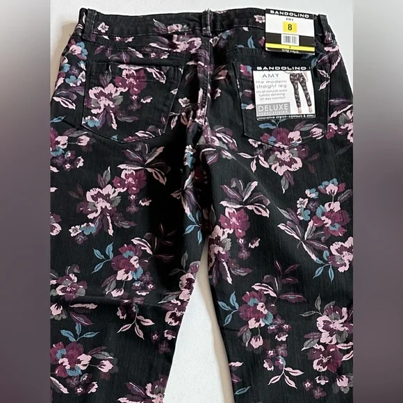 NWT. Bandolino Amy Modern Straight Leg Tummy Slimming Stretch Jeans Size 8 - Picture 10 of 14